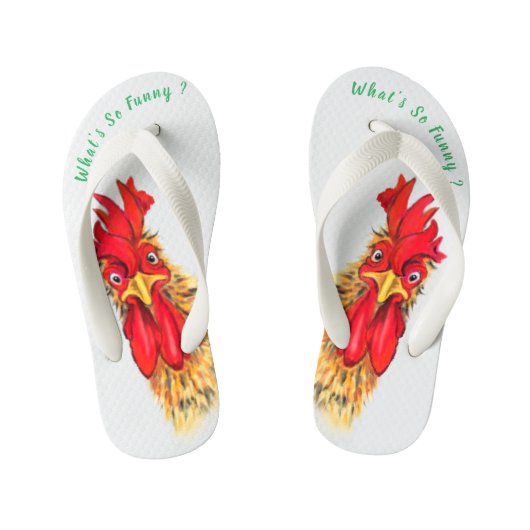 Grappige Teenslippers van Kind met Surprised Roost (Voetbed)