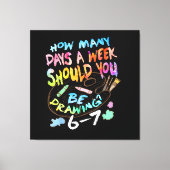 Grappige Tekenende Schetstekenaar Canvas Afdruk (Voorkant)