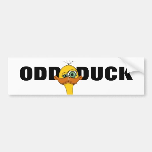 Grappige Tekenfilm Eend Bumpersticker (Voorkant)