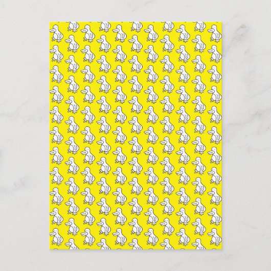 Grappige Tekenfilm Eend of Pinguïn Briefkaart (Voorkant)
