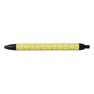 Grappige Tekenfilm Eend of Pinguïn Zwarte Inkt Pen