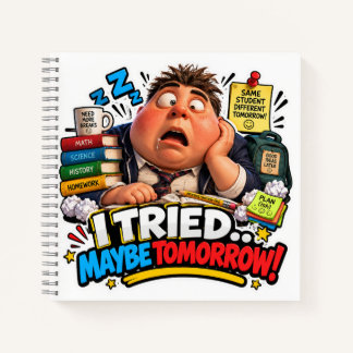 Grappige Tekens Terug naar School Ballon Notitieboek