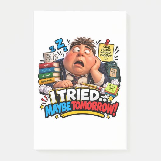 Grappige Tekens Terug naar School Ballon Post-it® Notes (Voorkant)