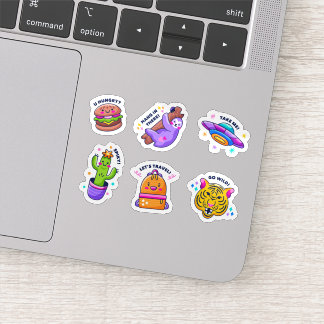 Grappige tekensticker set sticker