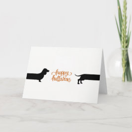 Grappige tekkel Halloween Kaart