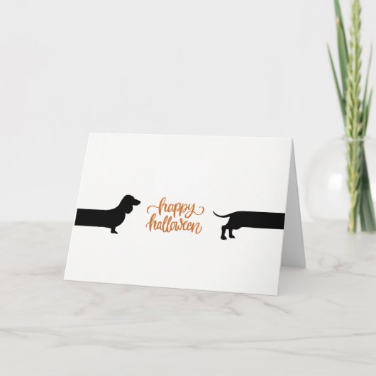 Grappige tekkel Halloween Kaart (Voorkant)