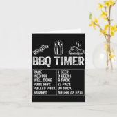 Grappige tekst BBQ-timer Biergrill Vader Barbecue Kaart (Gele Bloem)