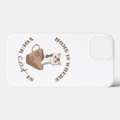Grappige tekst Home is waar je kat in beker zit Case-Mate iPhone Case (Achterkant (horizontaal))
