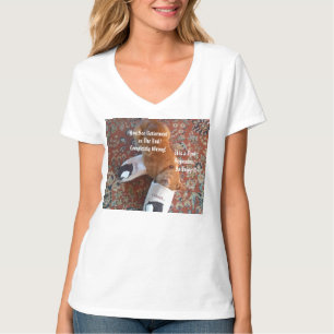 Grappige tekst, kattenfoto, gember kat slippers, c t-shirt