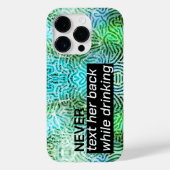 Grappige tekst Koel groen & blauw Case-Mate iPhone Case (Achterkant)