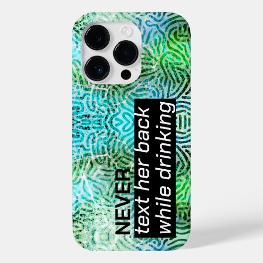 Grappige tekst Koel groen & blauw Case-Mate iPhone Case (Achterkant)