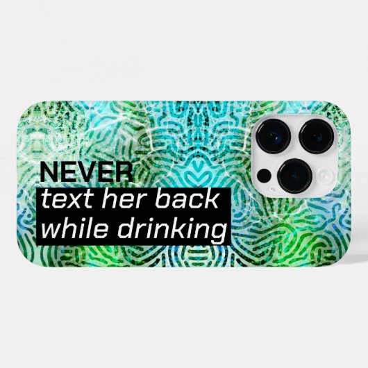 Grappige tekst Koel groen & blauw Case-Mate iPhone Case (Achterkant (horizontaal))