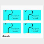 grappige tekst , niet meer dan vraagteken emoji rechthoekige sticker (Vel)