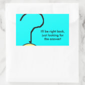 grappige tekst , niet meer dan vraagteken emoji rechthoekige sticker (Tas)