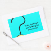 grappige tekst , niet meer dan vraagteken emoji rechthoekige sticker (Envelop)