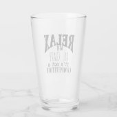 Grappige Tekst Ontspan We Zijn Allen Krankzinnig G Glas (Achterkant)