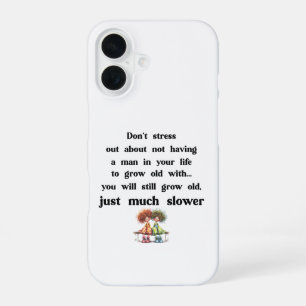 Grappige tekst over vrouwen en mannen iPhone 16 hoesje