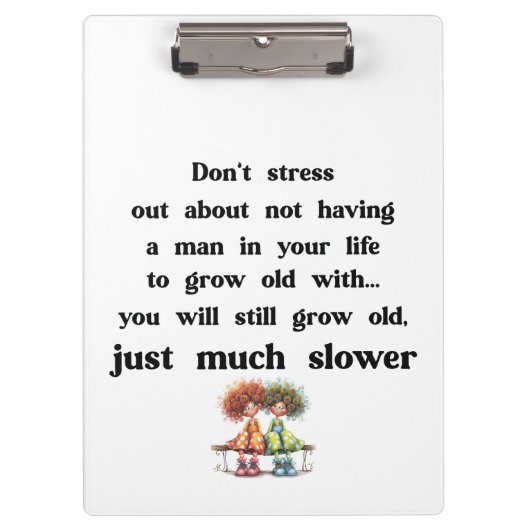 Grappige tekst over vrouwen en mannen klembord (Voorkant)