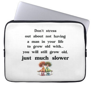 Grappige tekst over vrouwen en mannen laptop sleeve