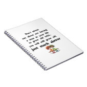 Grappige tekst over vrouwen en mannen notitieboek (Rechterzijde)