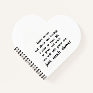 Grappige tekst over vrouwen en mannen. notitieboek
