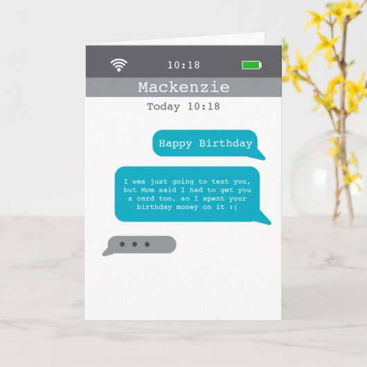 Grappige tekst Verjaardag Humor Kaart (Gele Bloem)