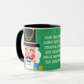 Grappige tekst Waterverf Notenkraker Groen Rood Mok (Voorkant links)