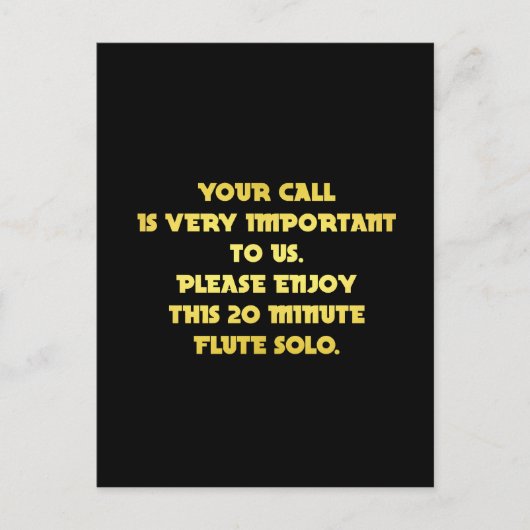 Grappige Telefoon Klantenservice Grap Briefkaart (Voorkant)