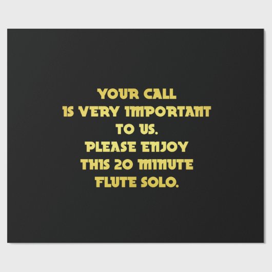 Grappige Telefoon Klantenservice Grap Cadeaupapier (Vlak)