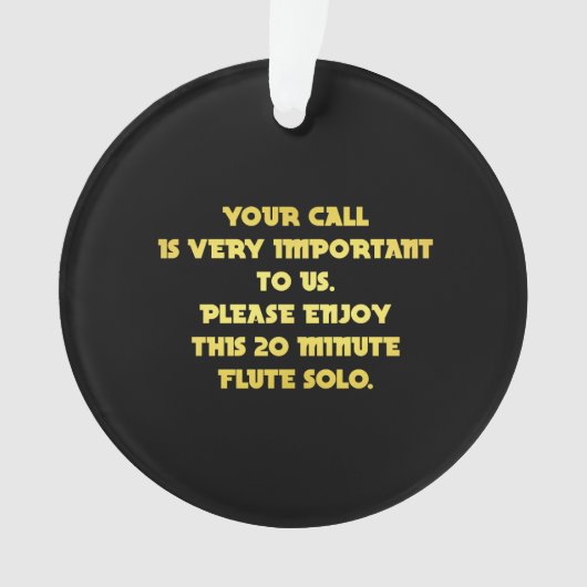 Grappige Telefoon Klantenservice Grap Ornament (voorkant)
