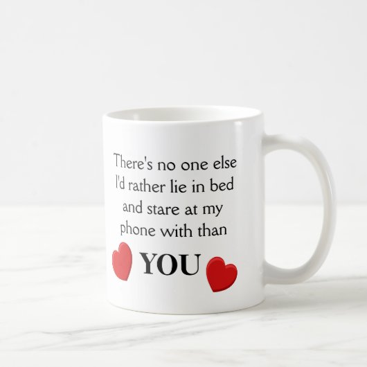 Grappige Telefoon Liefde - Beker Koffiemok (Rechts)