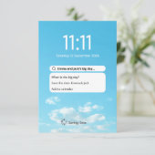 Grappige telefoon vergrendelscherm datum besparen save the date (Staand voorkant)