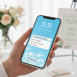 Grappige telefoon vergrendelscherm datum reservere save the date