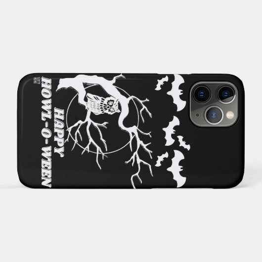 grappige telefooncase "HAPPY HOWL-O-WEEN" Case-Mate iPhone Case (Achterkant (horizontaal))
