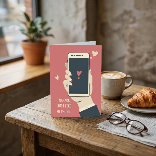 Grappige telefoonliefdeskaart – Kan niet functione Kaart
