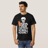 Grappige telefoonverslaving – Gecertificeerd Scrol T-shirt (Voorkant volledig)