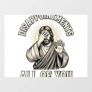 Grappige Teleurstellingen Allemaal Vintage Gravure Raamsticker