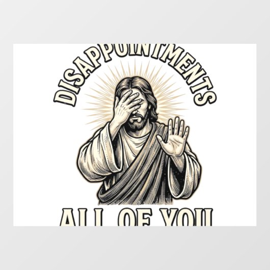 Grappige Teleurstellingen Allemaal Vintage Gravure Raamsticker (Vel)