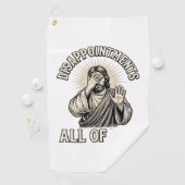 Grappige Teleurstellingen Iedereen Vintage Gravure Golfhanddoek (Insitu)