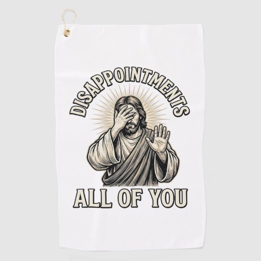 Grappige Teleurstellingen Iedereen Vintage Gravure Golfhanddoek (Voorkant)