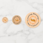 Grappige telzegeningen Niet Calorieën Dankbaar Confetti (Voorkanten)