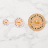 Grappige telzegeningen Niet Calorieën Dankbaar Confetti (Achterkanten)