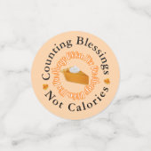 Grappige telzegeningen Niet Calorieën Dankbaar Confetti (Kleine voorkant)