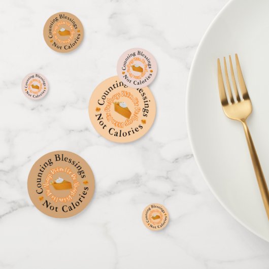 Grappige telzegeningen Niet Calorieën Dankbaar Confetti (Groep)