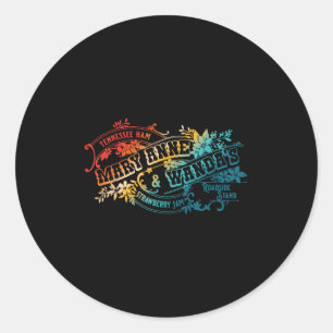 Grappige Tennessee-ham Mary Anne &amp; Wandas Aard Ronde Sticker