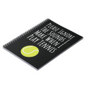 Grappige tennis cadeaus voor haar meisje vrouwen s notitieboek (Linkerzijde)