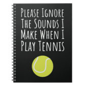 Grappige tennis cadeaus voor haar meisje vrouwen s notitieboek (Voorkant)