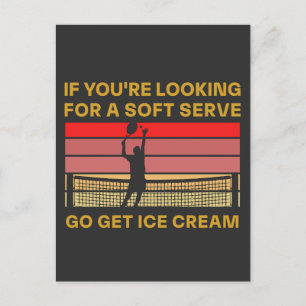 Grappige tennis citaat vintage retro speler humor briefkaart