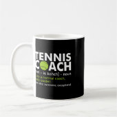 Grappige Tennis Coach Definitie Tennis Racket Spel Koffiemok (Links)