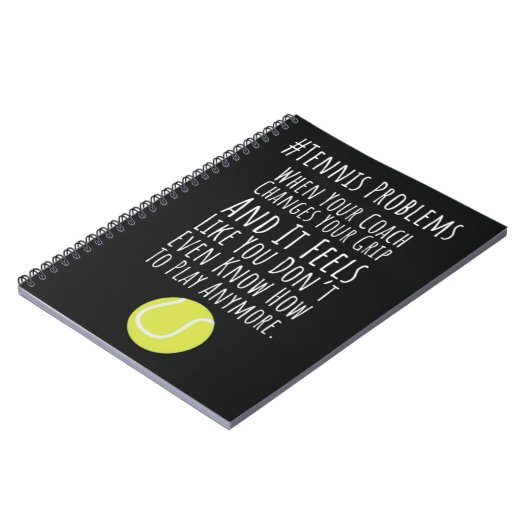 Grappige Tennis Coach Gifts Van Speler Humor Sport Notitieboek (Linkerzijde)